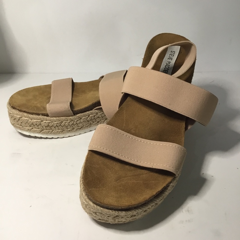 Steve Madden Women’s Kimmie Blush Pink Platform Sandals Size 10 - Picture 1 of 7
